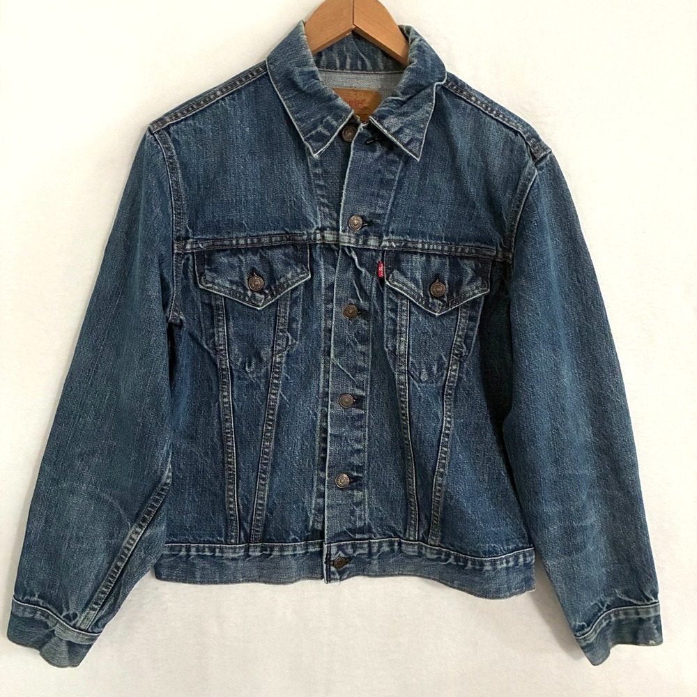 Vtg‎ 70s Levis Type 3 USA Made Denim Trucker Jacket Fits Size S Button 52